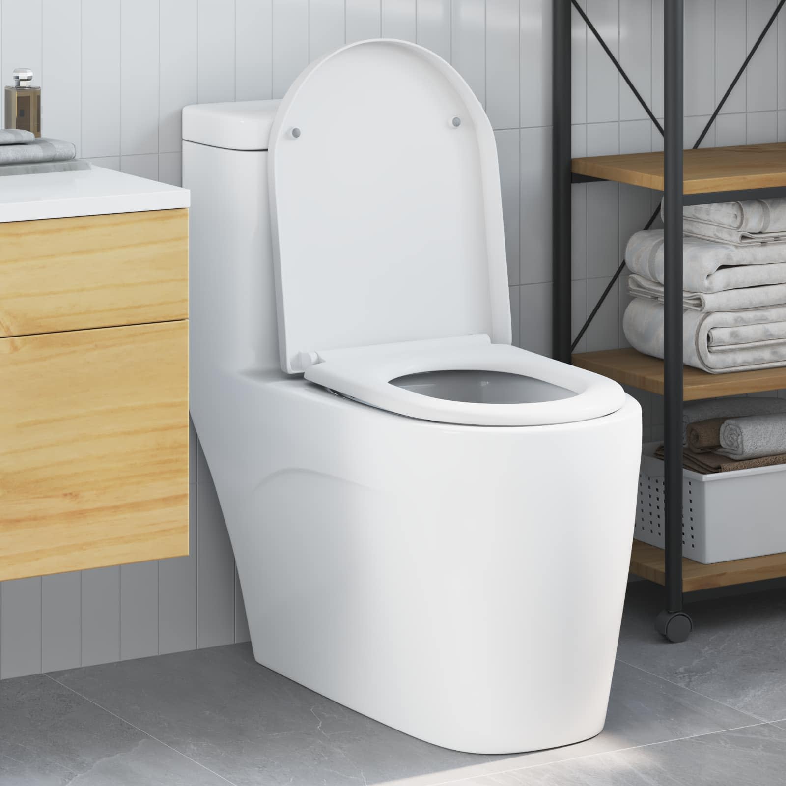 vidaXL Deska toaletowa Biały 49 x 36 x 4 cm Duroplast