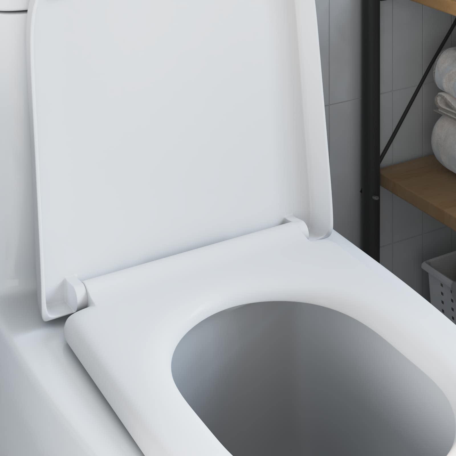 vidaXL Deska toaletowa Biały 49 x 36 x 4 cm Duroplast