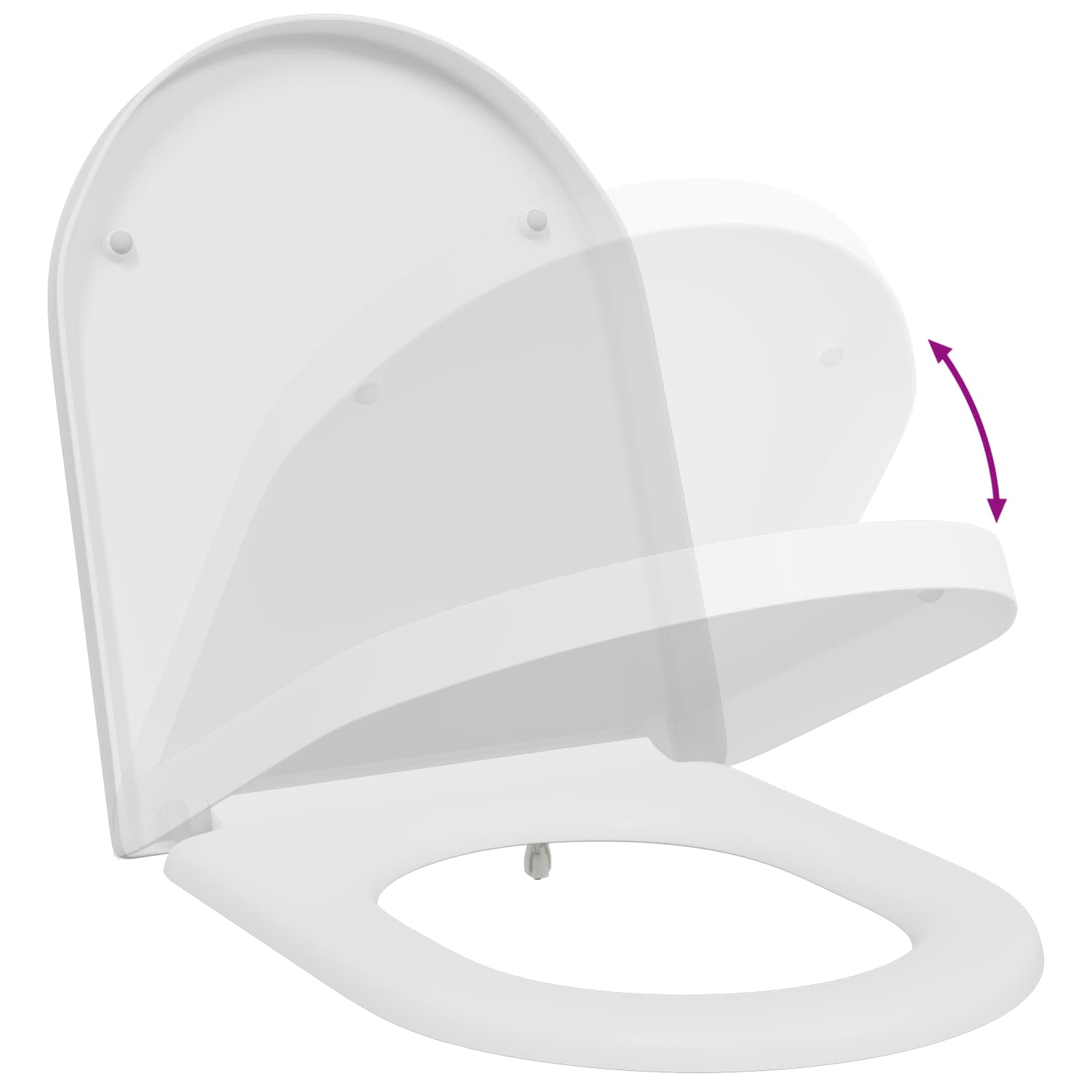 vidaXL Deska toaletowa Biały 49 x 36 x 4 cm Duroplast