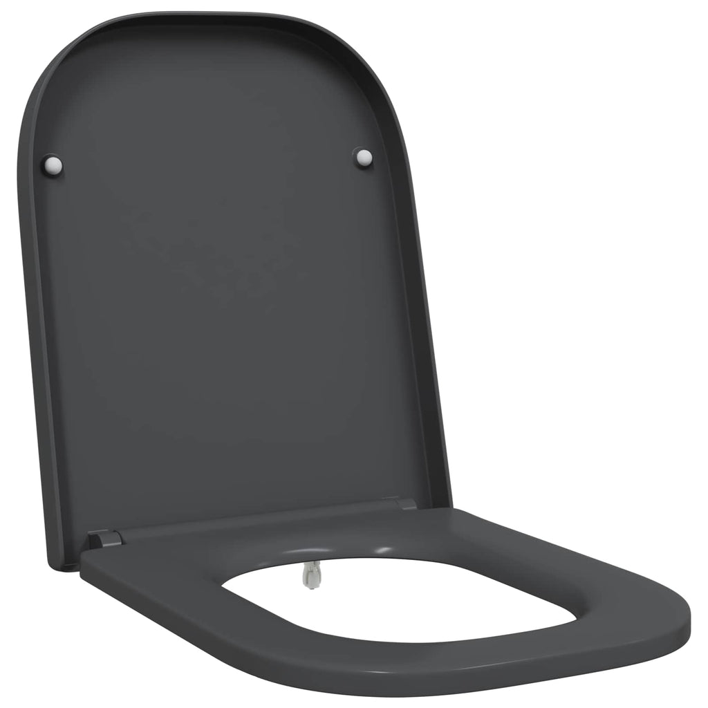 vidaXL Deska toaletowa Antracyt 47,5 x 35 x 3,6 cm Duroplast