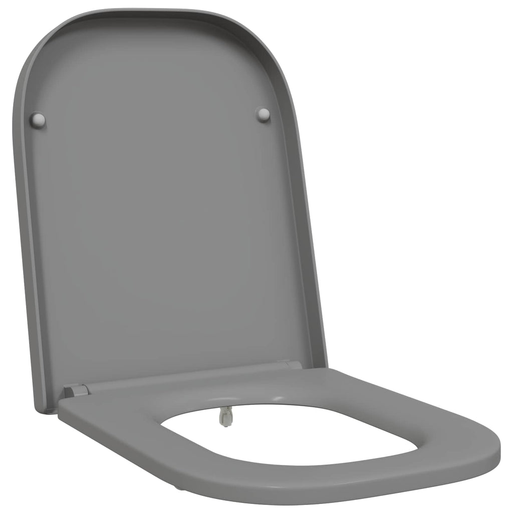 vidaXL Deska toaletowa Szary 47,5 x 35 x 3,6 cm Duroplast