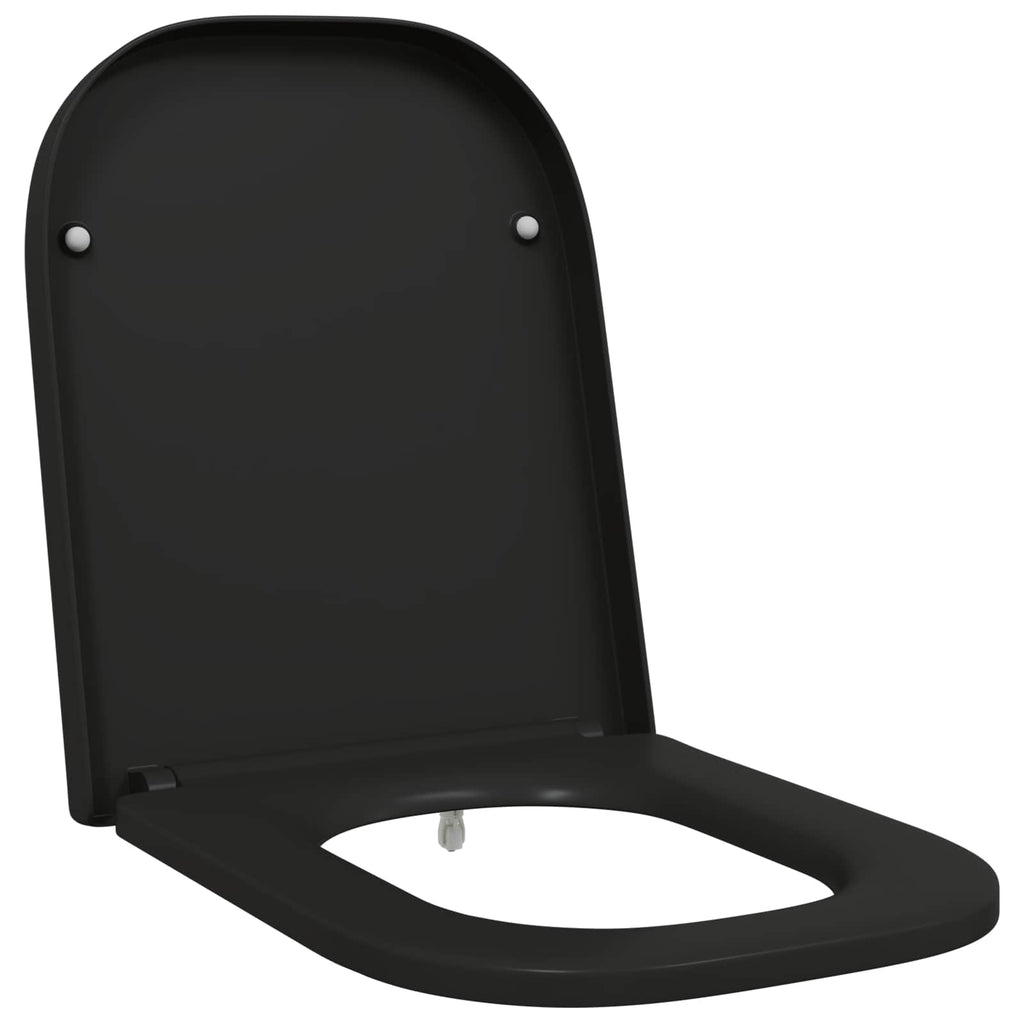 vidaXL Deska toaletowa Czarny 47,5 x 35 x 3,6 cm Duroplast