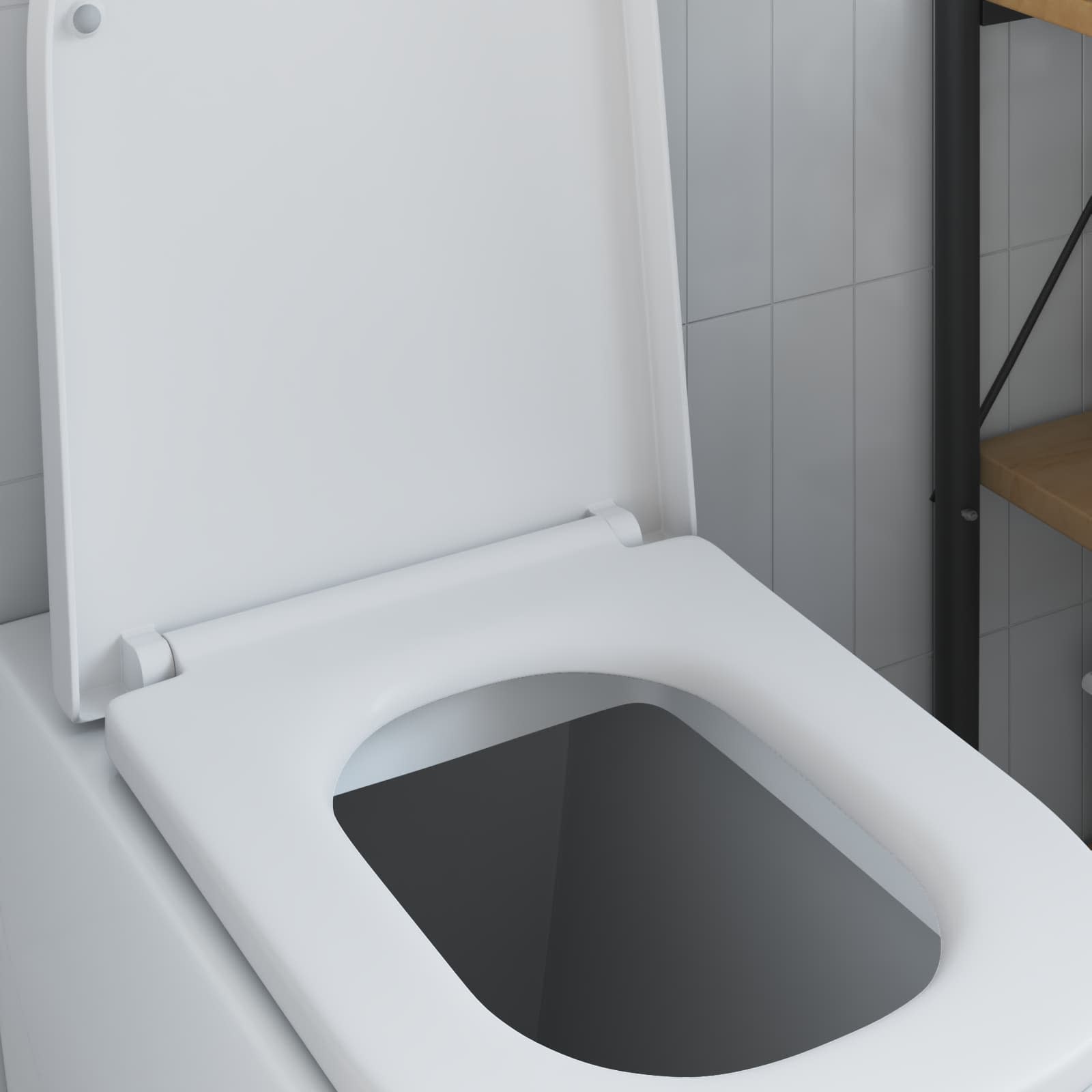 vidaXL Deska toaletowa Biały 47,5 x 35 x 3,6 cm Duroplast