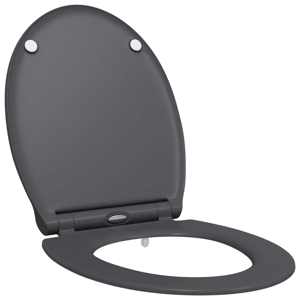 vidaXL Deska toaletowa Antracyt 47 x 37,5 x 3,8 cm Duroplast
