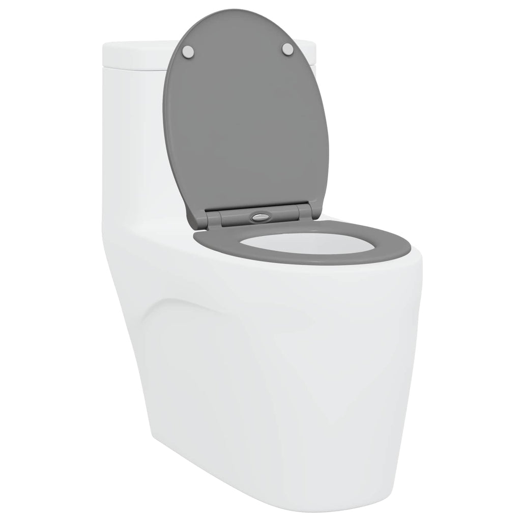 vidaXL Deska toaletowa Szary 47 x 37,5 x 3,8 cm Duroplast