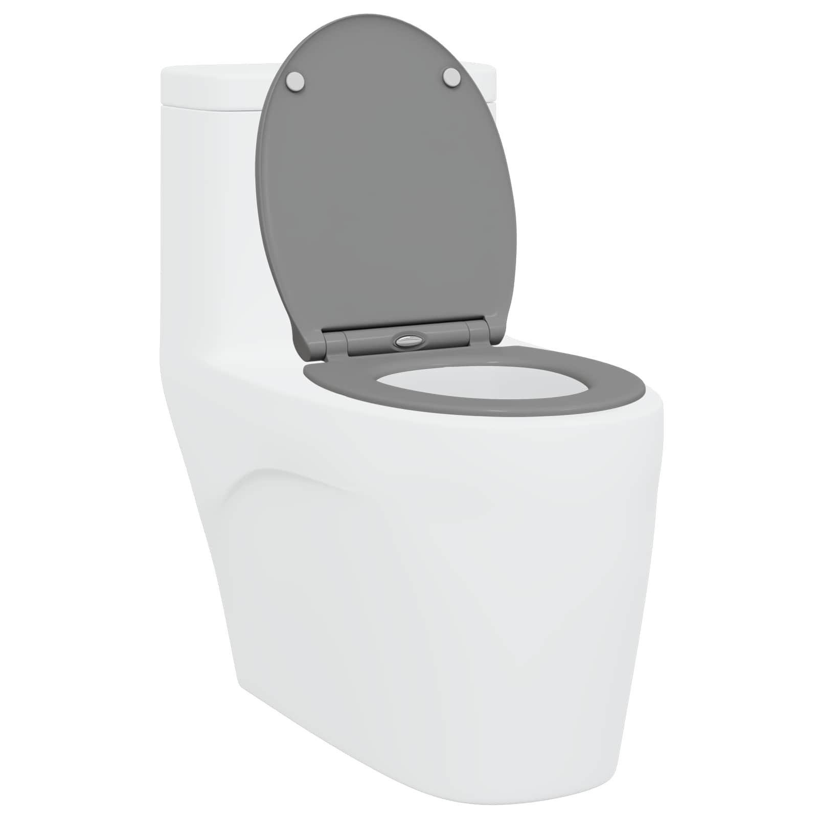vidaXL Deska toaletowa Szary 47 x 37,5 x 3,8 cm Duroplast