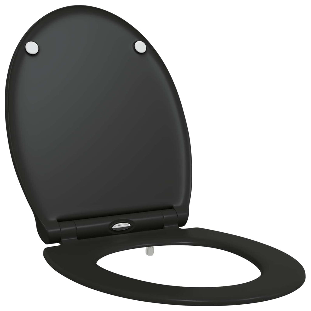 vidaXL Deska toaletowa Czarny 47 x 37,5 x 3,8 cm Duroplast