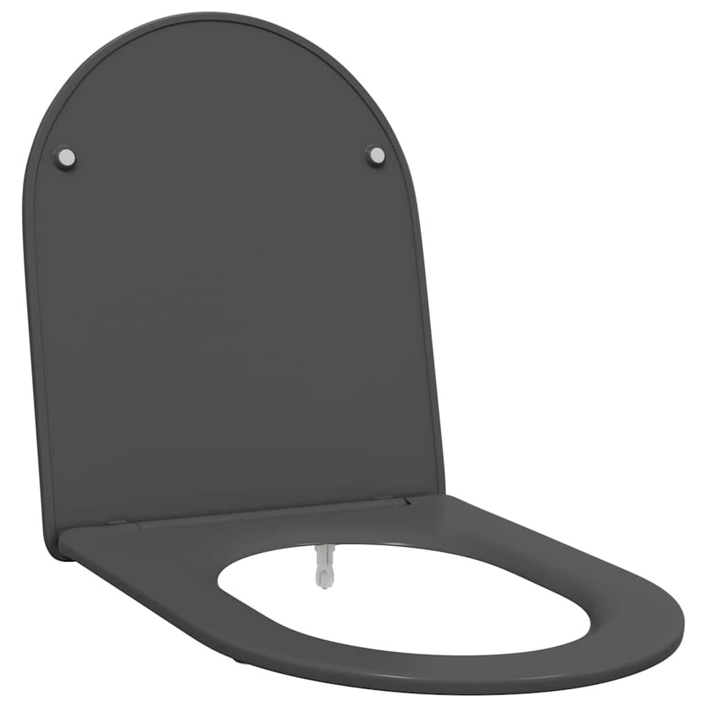 vidaXL Deska toaletowa Antracyt 47 x 36 x 3,4 cm Duroplast