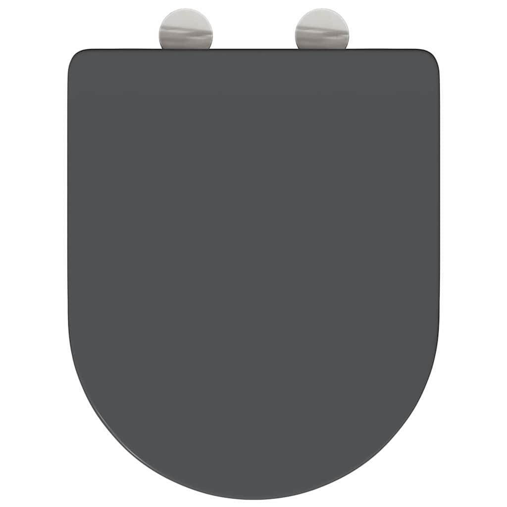 vidaXL Deska toaletowa Antracyt 47 x 36 x 3,4 cm Duroplast