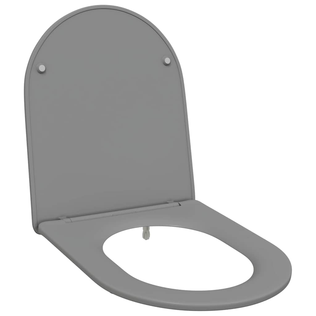 vidaXL Deska toaletowa Szary 47 x 36 x 3,4 cm Duroplast
