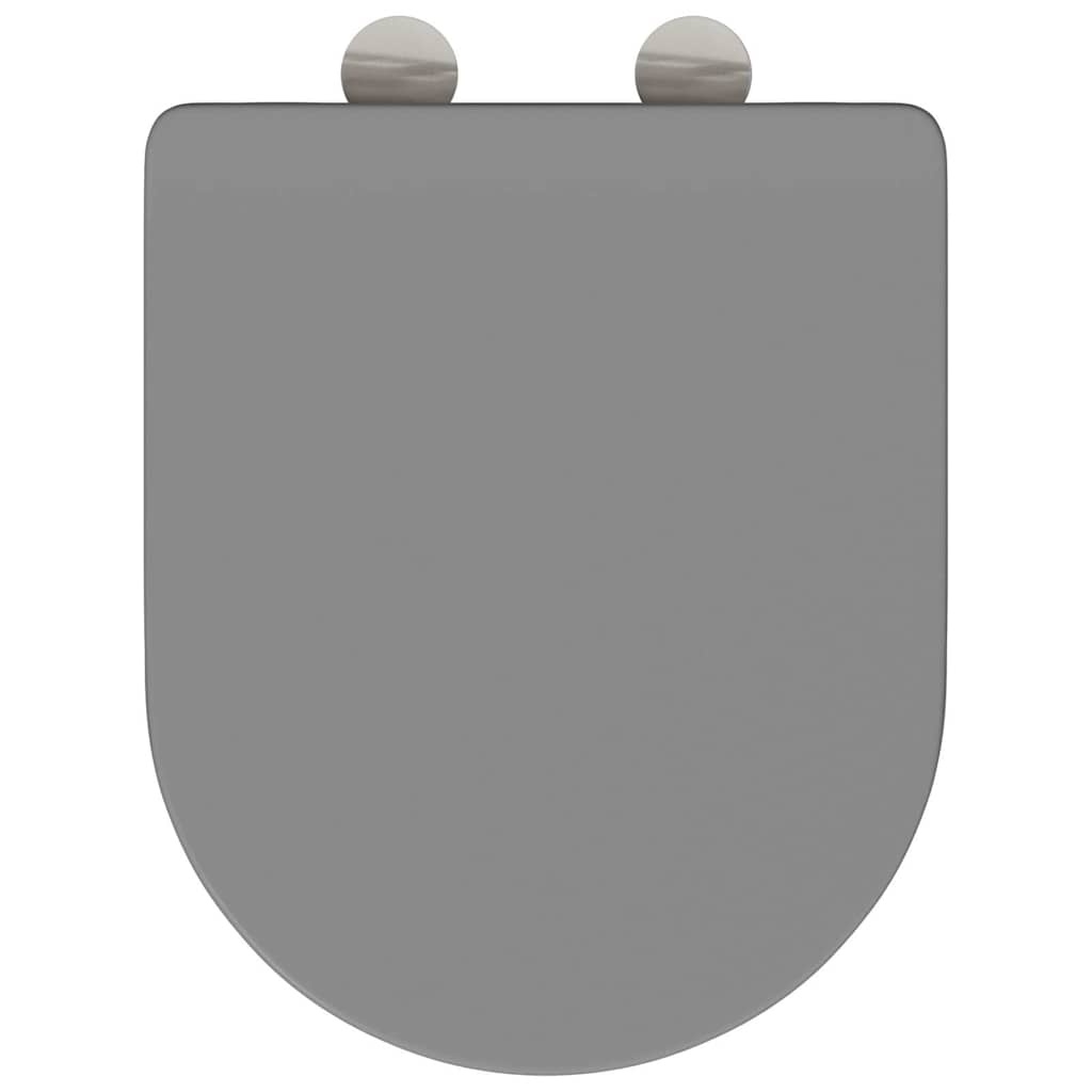 vidaXL Deska toaletowa Szary 47 x 36 x 3,4 cm Duroplast