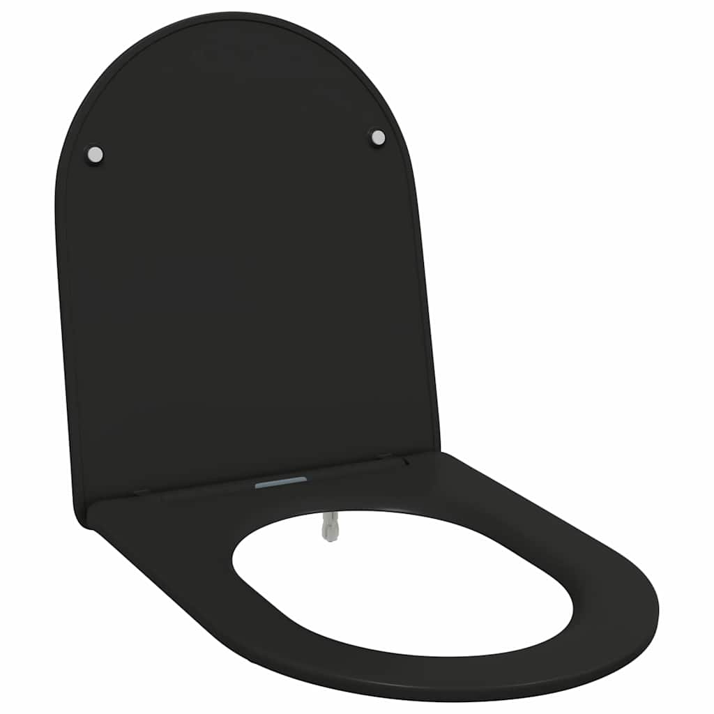 vidaXL Deska toaletowa Czarny 47 x 36 x 3,4 cm Duroplast