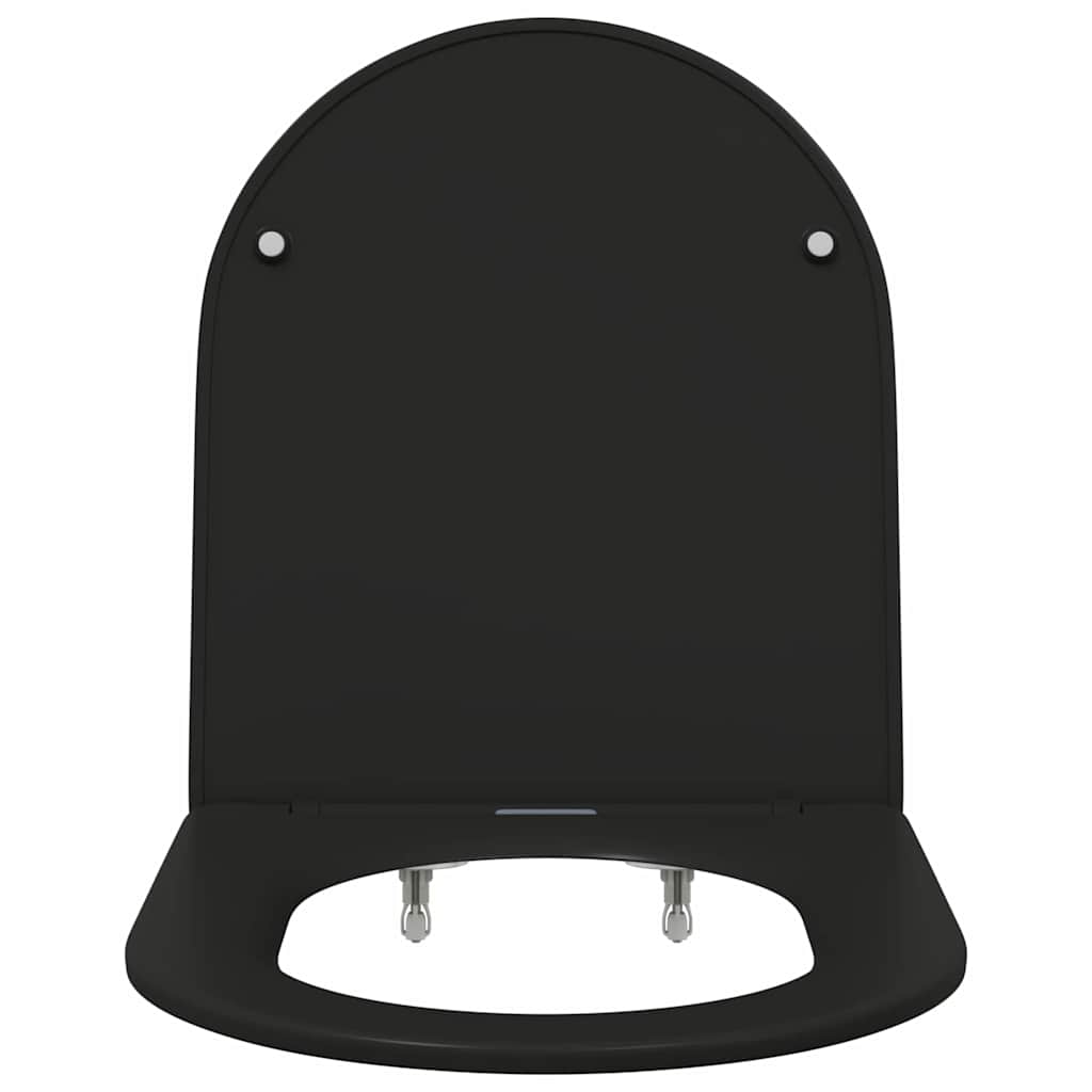 vidaXL Deska toaletowa Czarny 47 x 36 x 3,4 cm Duroplast