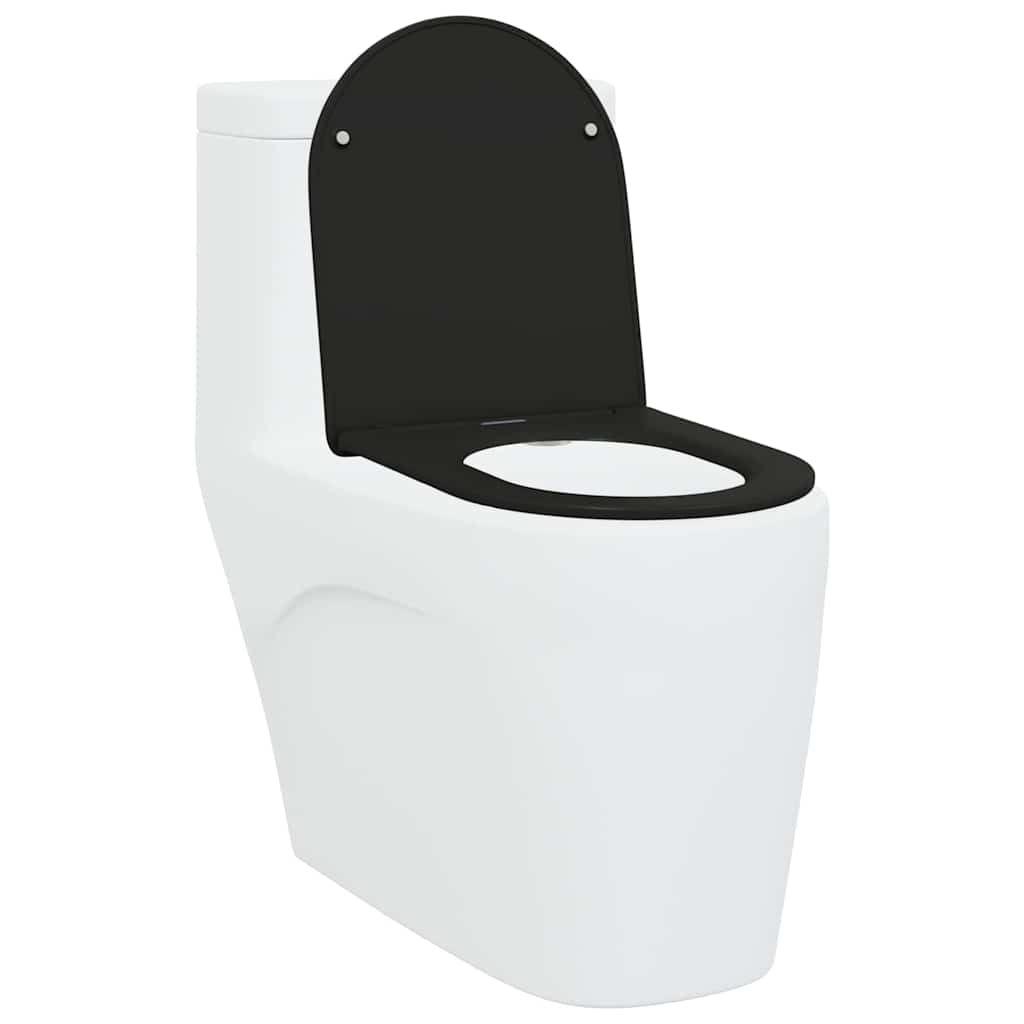 vidaXL Deska toaletowa Czarny 47 x 36 x 3,4 cm Duroplast