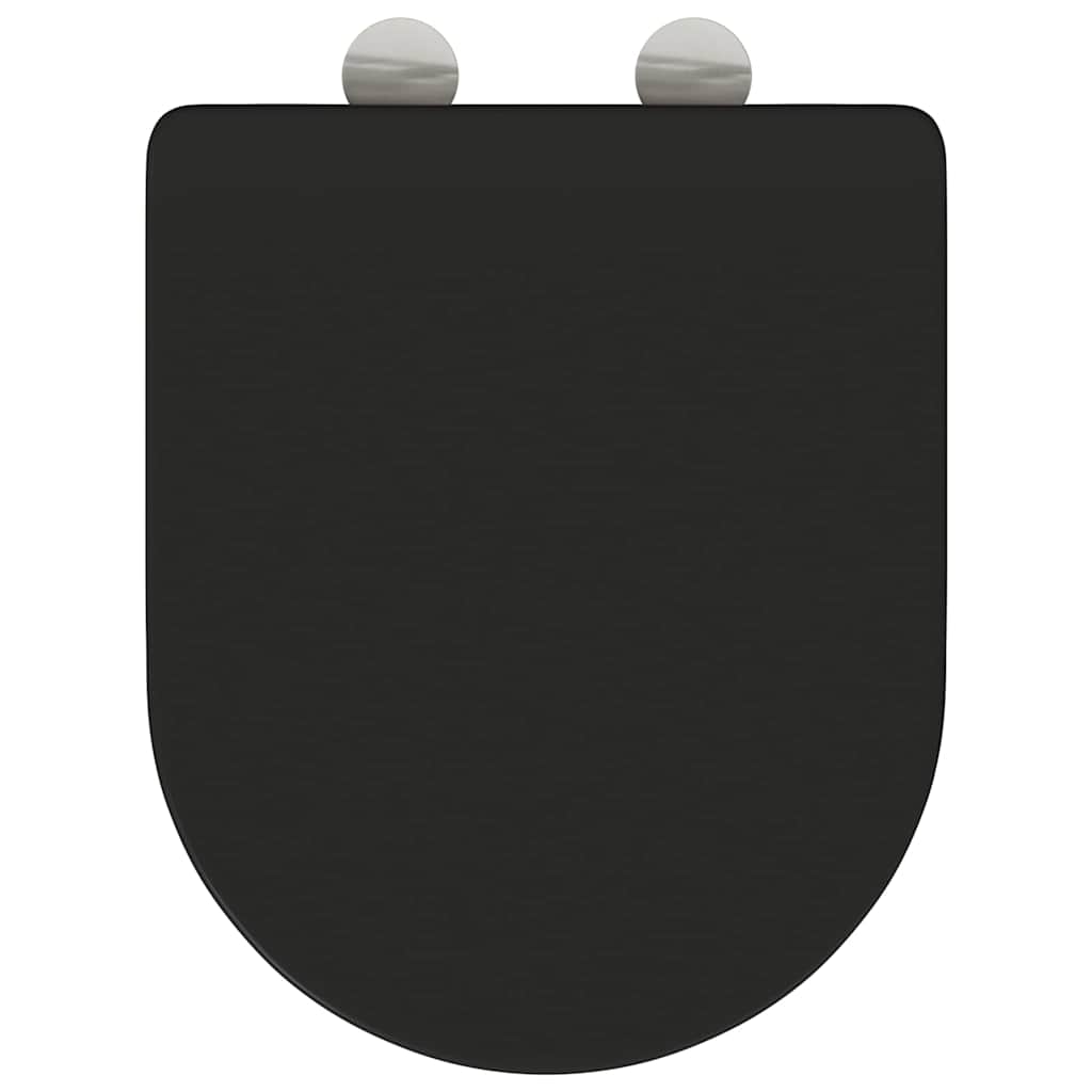 vidaXL Deska toaletowa Czarny 47 x 36 x 3,4 cm Duroplast