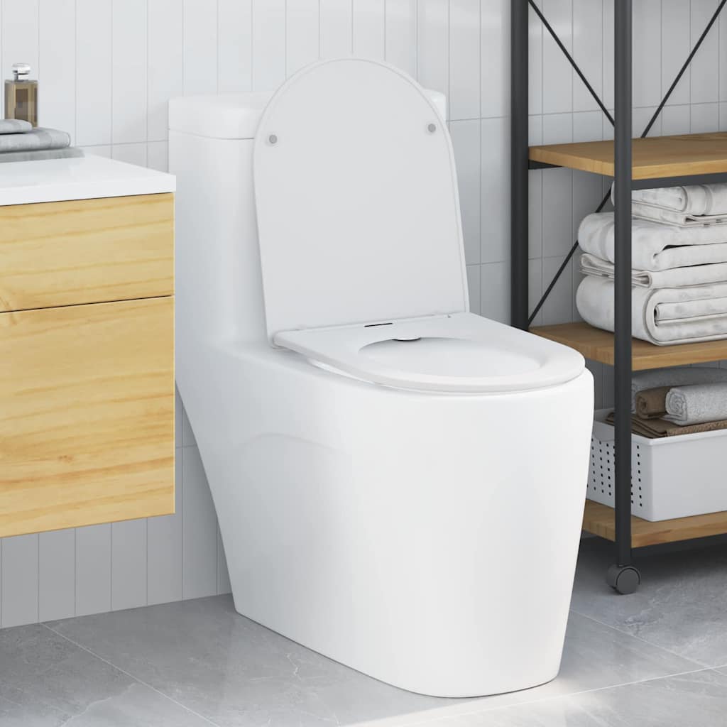 vidaXL Deska toaletowa Biały 47 x 36 x 3,4 cm Duroplast