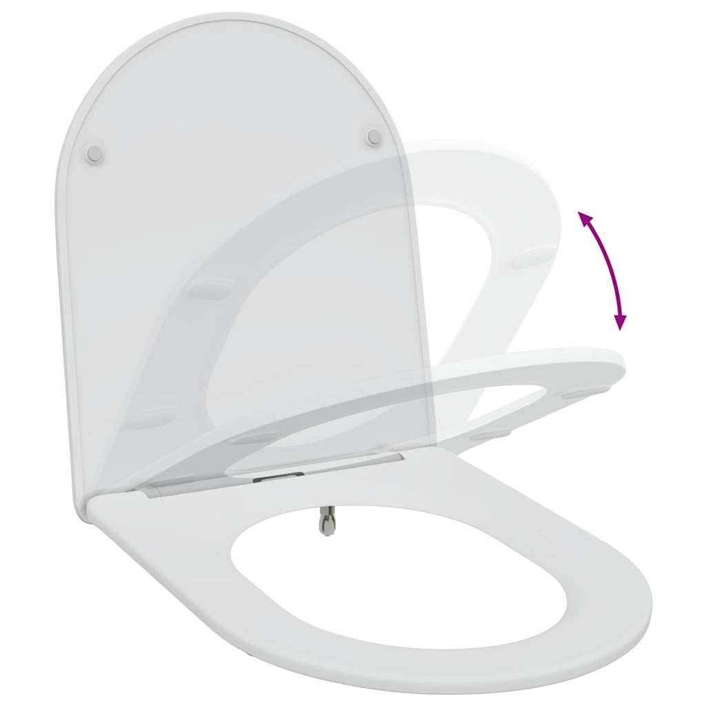vidaXL Deska toaletowa Biały 47 x 36 x 3,4 cm Duroplast