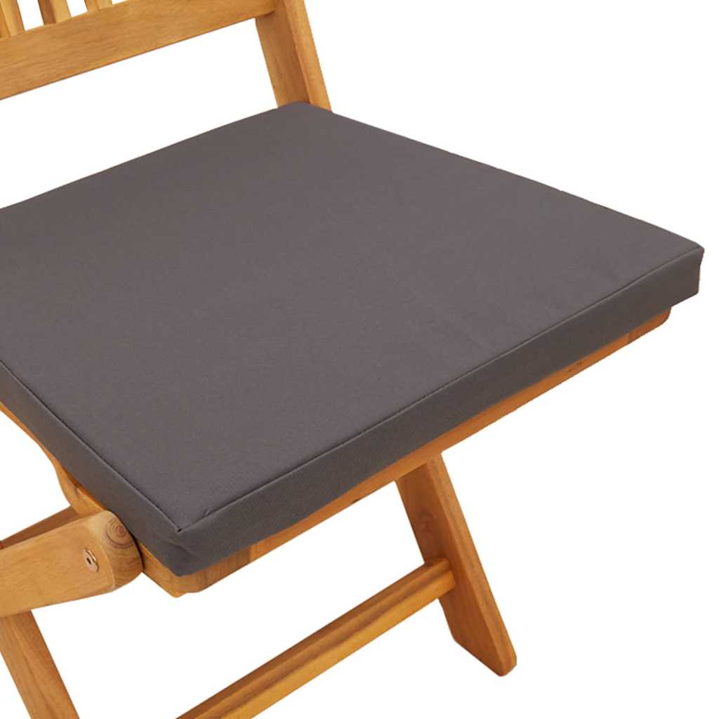 vidaXL Krzesło składane z poduszką 4 pcs Szary 49 x 57.5 x 92cm