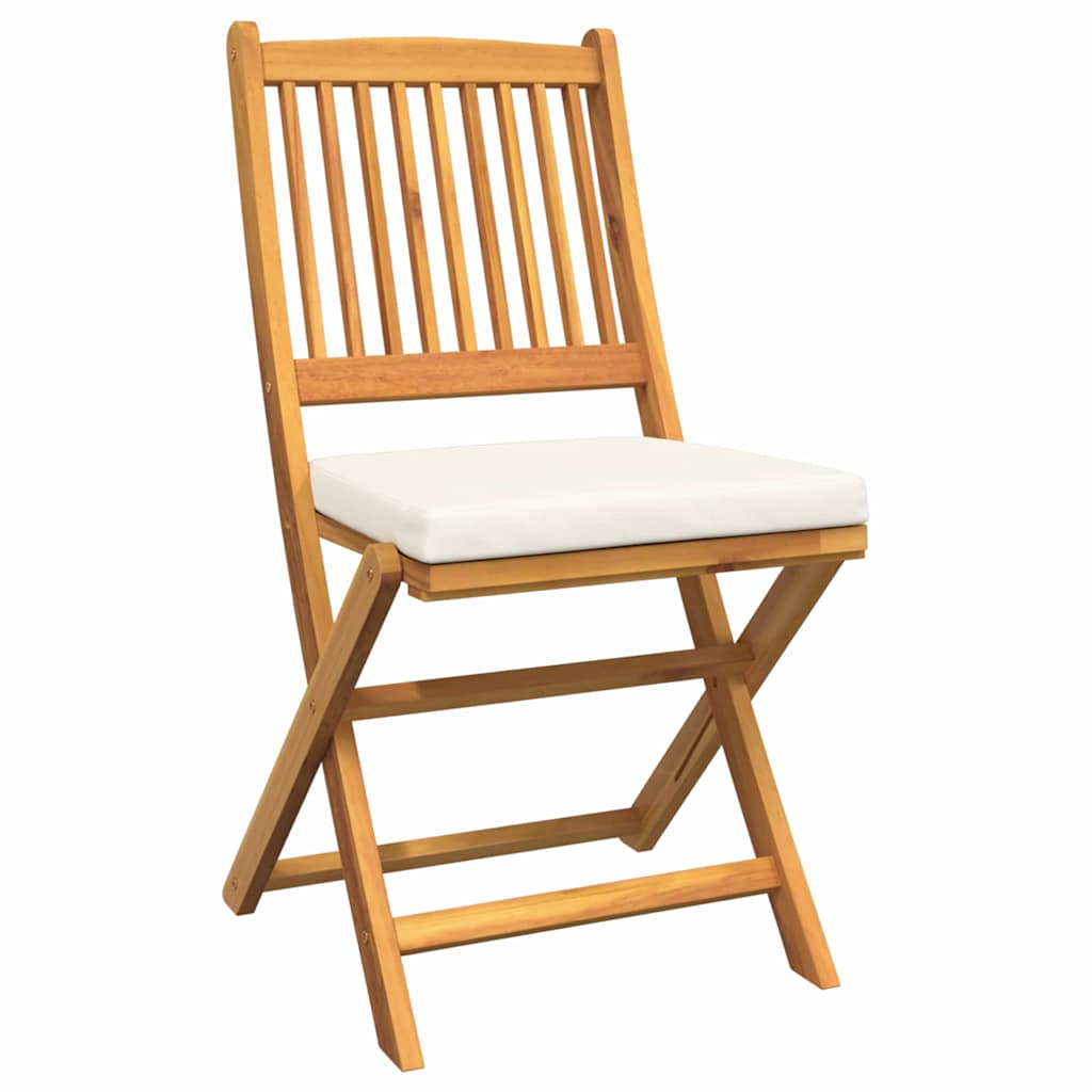 vidaXL Krzesło składane z poduszką 6 pcs Biały 49 x 57.5 x 92cm