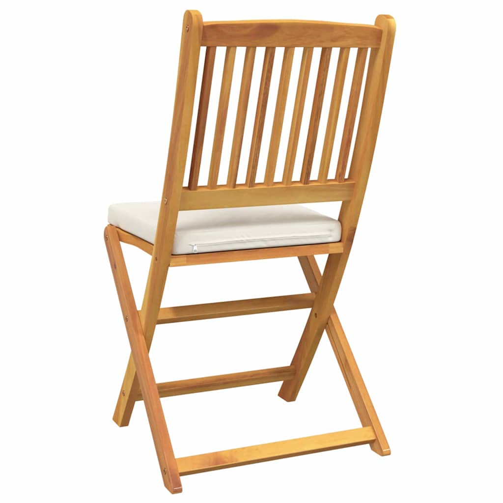 vidaXL Krzesło składane z poduszką 6 pcs Biały 49 x 57.5 x 92cm