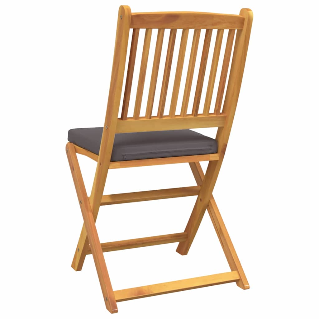 vidaXL Krzesło składane z poduszką 6 pcs Szary 49 x 57.5 x 92cm