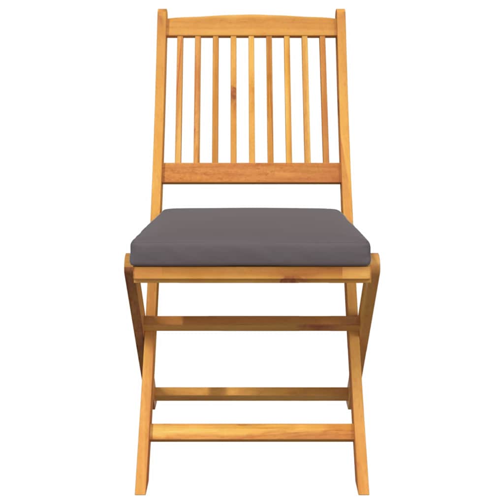 vidaXL Krzesło składane z poduszką 6 pcs Szary 49 x 57.5 x 92cm