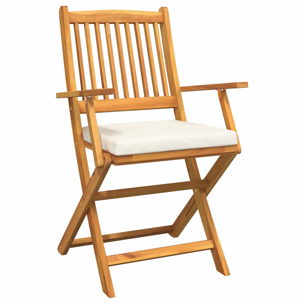 vidaXL Krzesło składane z poduszką 6 pcs Biały 49 x 57.5 x 92cm