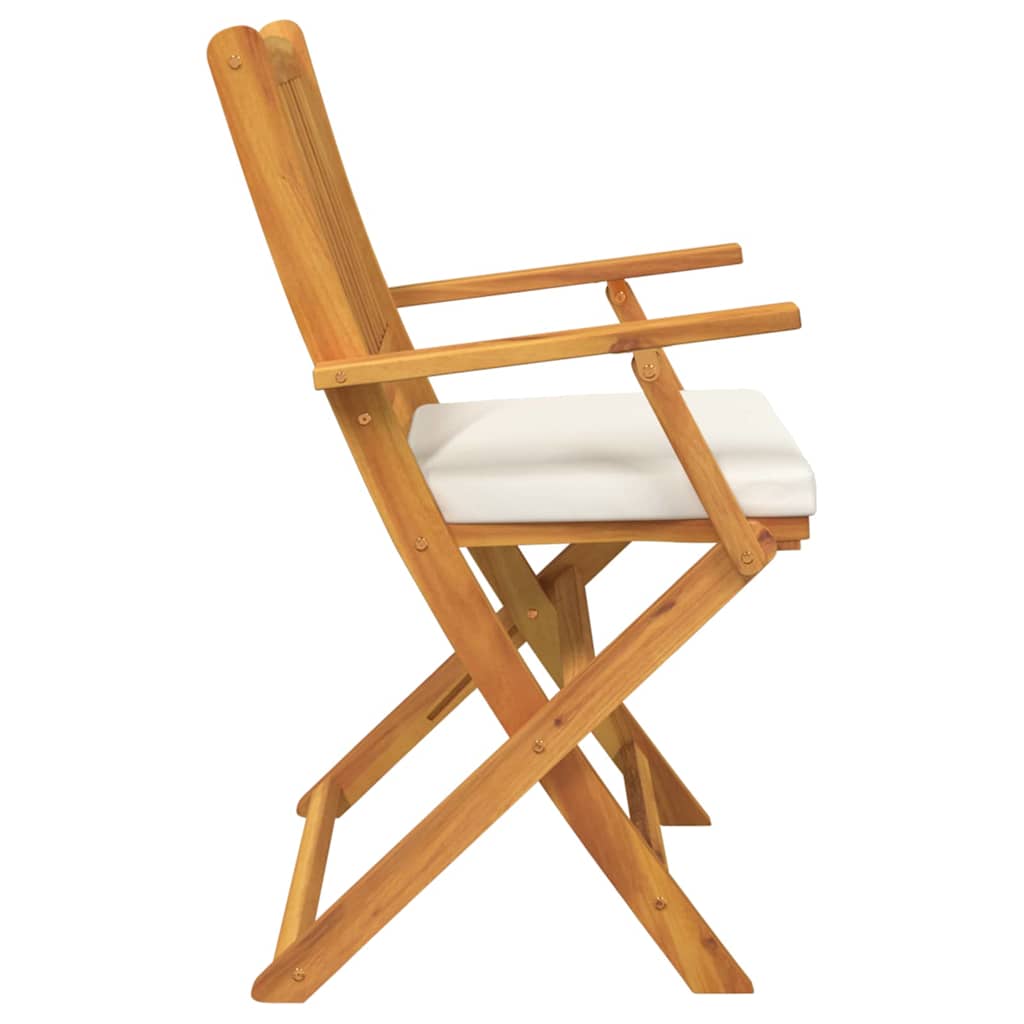 vidaXL Krzesło składane z poduszką 6 pcs Biały 49 x 57.5 x 92cm
