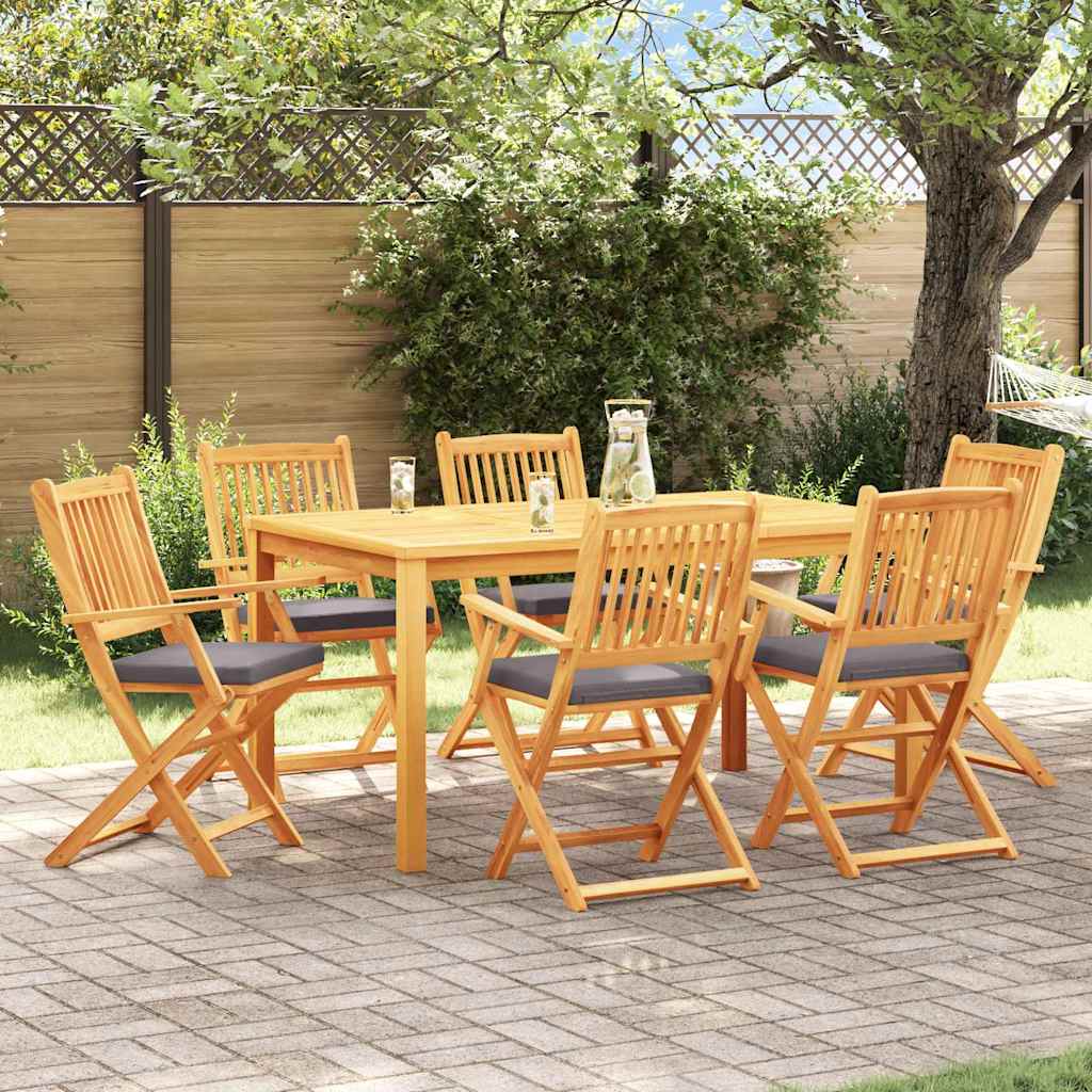 vidaXL Krzesło składane z poduszką 6 pcs Szary 49 x 57.5 x 92cm