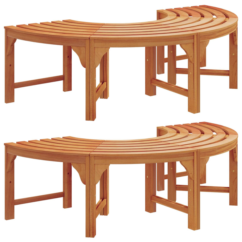 vidaXL Ławka Drzewna 2 pcs Naturalny 160 x 80 x 45cm