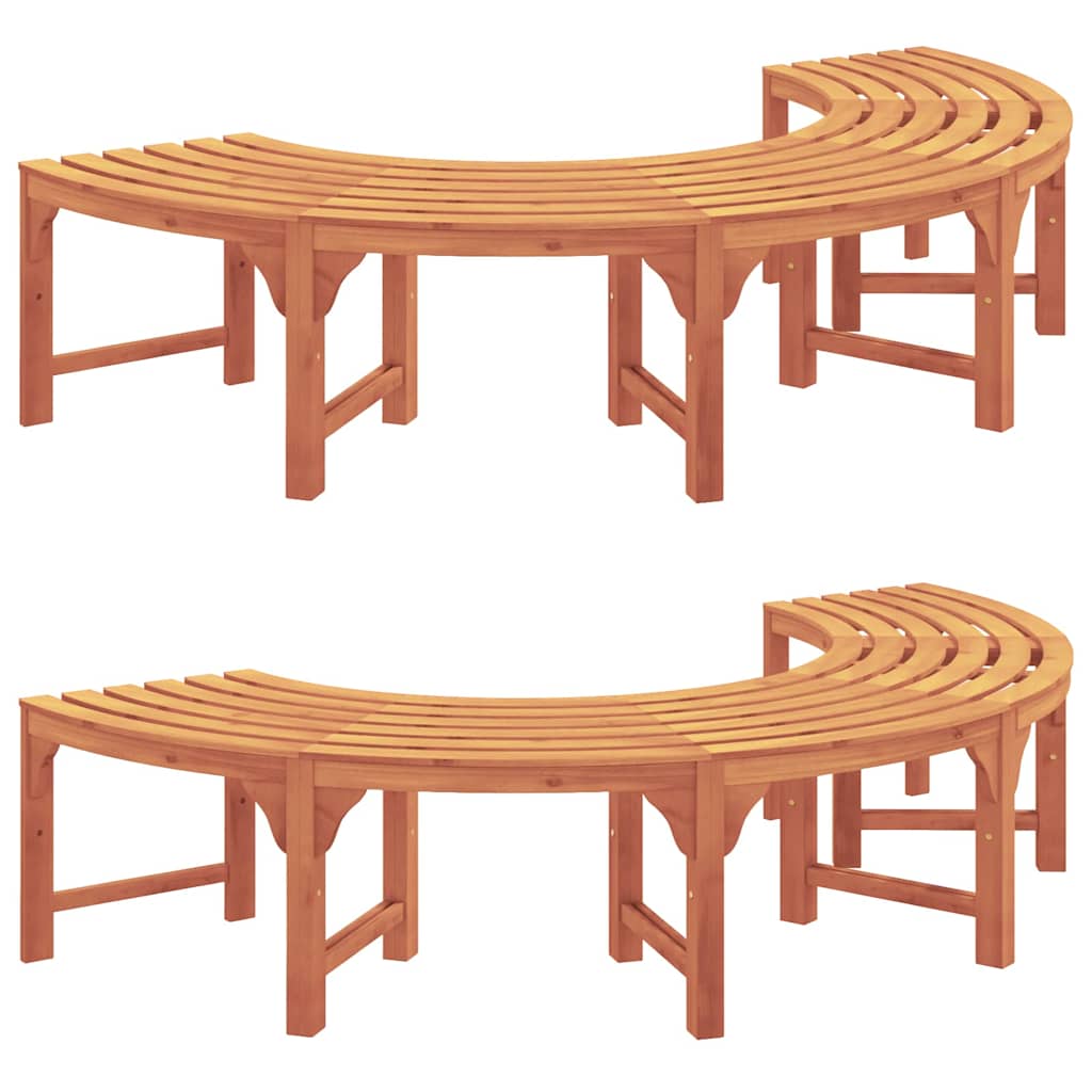 vidaXL Ławka Drzewna 2 pcs Naturalny 160 x 80 x 45cm