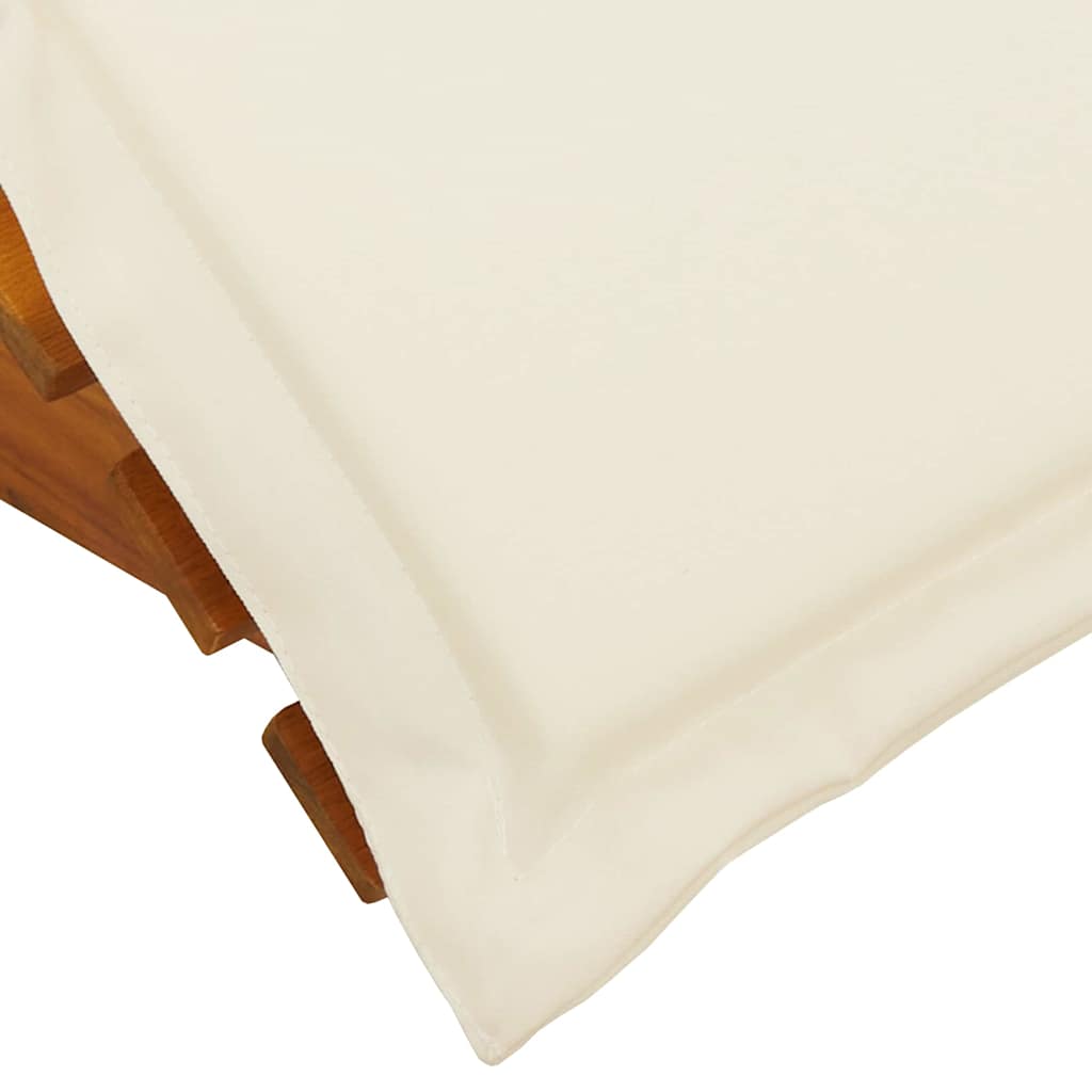 vidaXL Leżak z poduszką 2-osoba 2 pcs Brązowy Lite Drewno Akacji