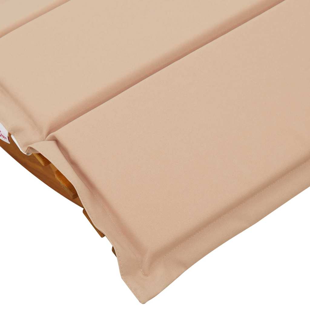 vidaXL Leżak z poduszką 2-osoba 2 pcs Brązowy Lite Drewno Akacji