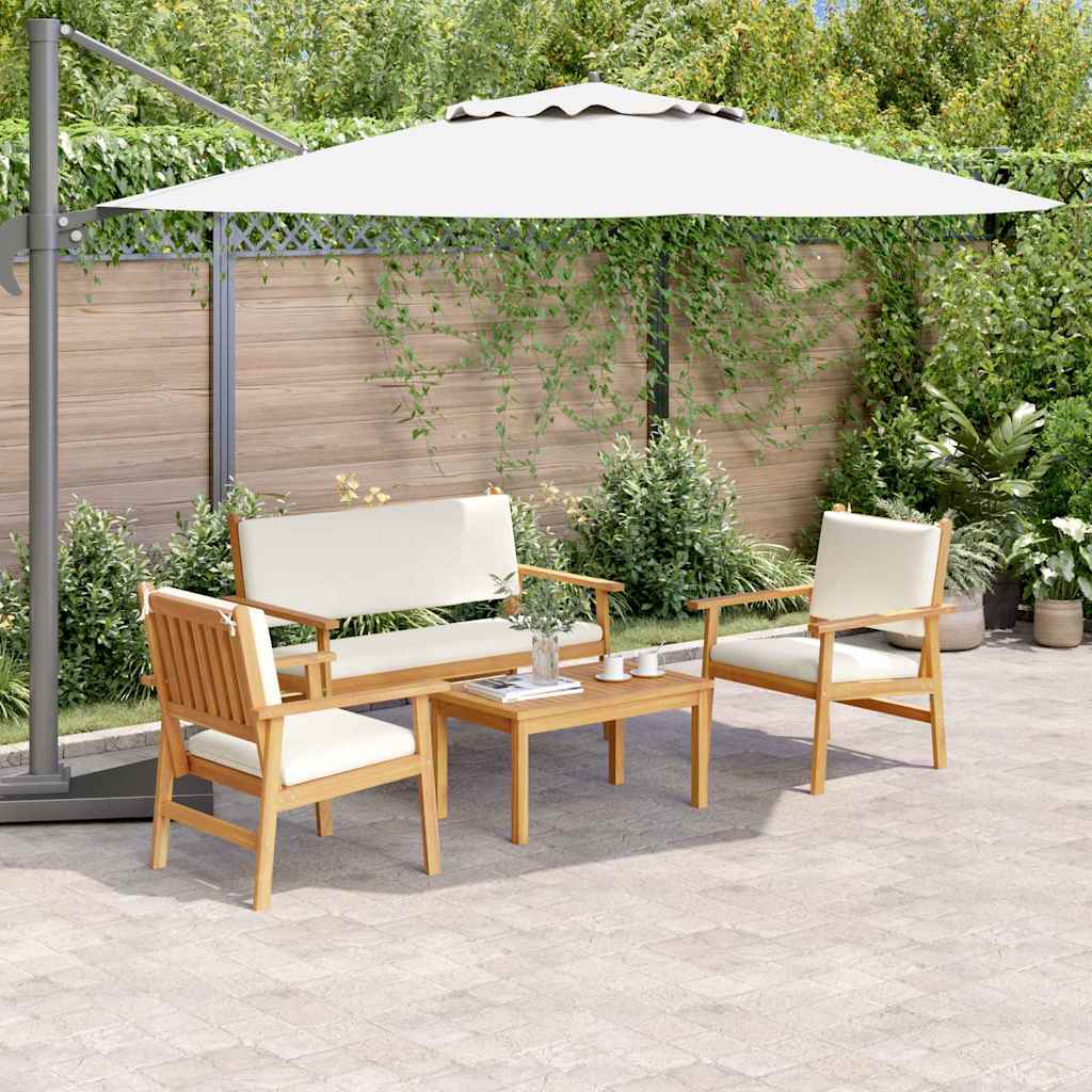 vidaXL Zestaw Sof na Ogród 4 pcs Brązowy 120 x 65,5 x 79 cm