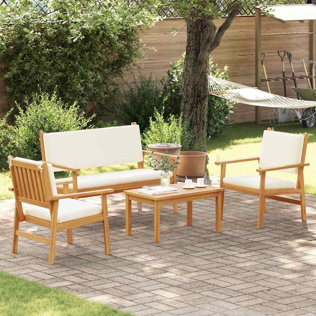 vidaXL Zestaw Sof na Ogród 4 pcs Brązowy 120 x 65,5 x 79 cm