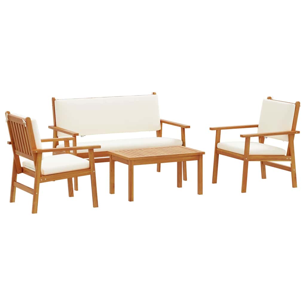 vidaXL Zestaw Sof na Ogród 4 pcs Brązowy 120 x 65,5 x 79 cm