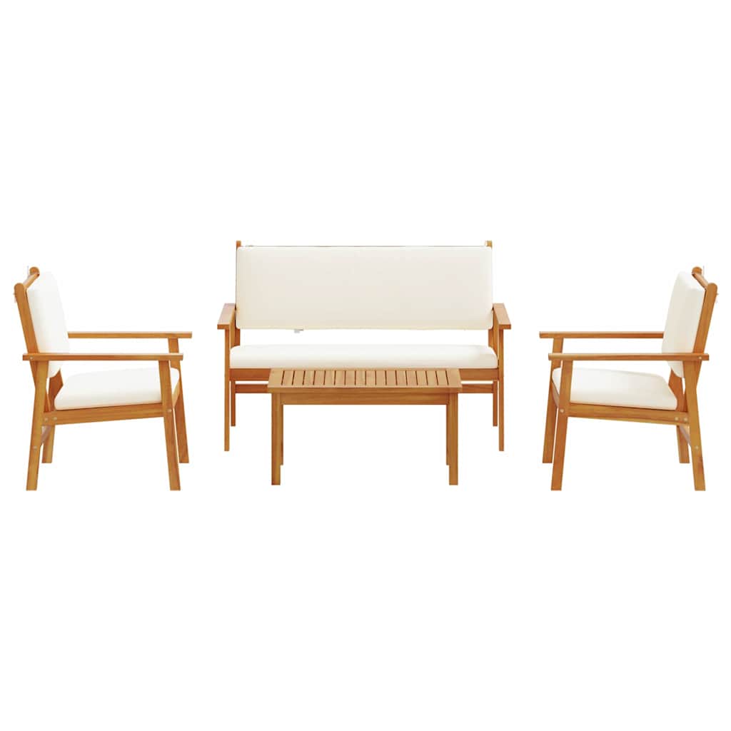 vidaXL Zestaw Sof na Ogród 4 pcs Brązowy 120 x 65,5 x 79 cm
