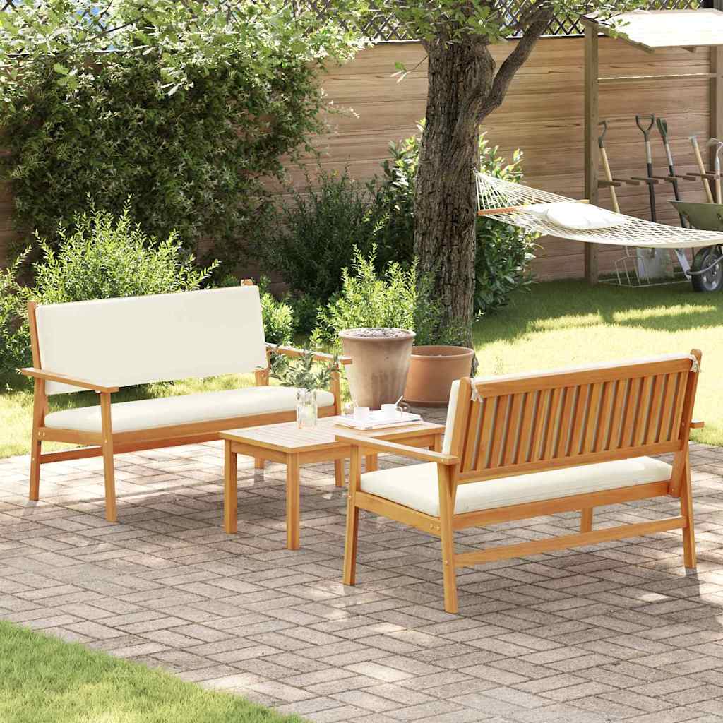 vidaXL Zestaw Sof na Ogród 3 pcs Brązowy 120 x 65,5 x 79 cm