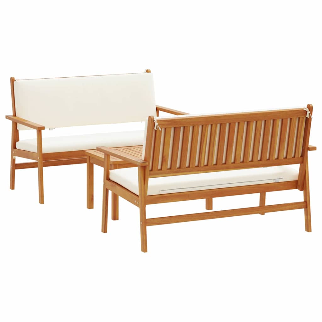vidaXL Zestaw Sof na Ogród 3 pcs Brązowy 120 x 65,5 x 79 cm