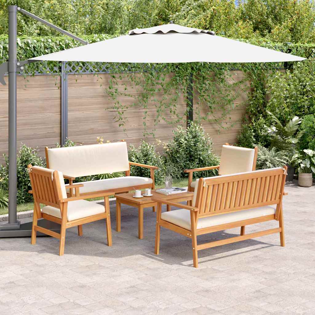 vidaXL Zestaw Sof na Ogród 5 pcs Brązowy Lite Drewno Akacji