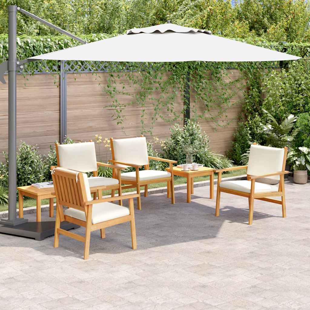 vidaXL Zestaw Sof na Ogród 6 pcs Brązowy Lite Drewno Akacji