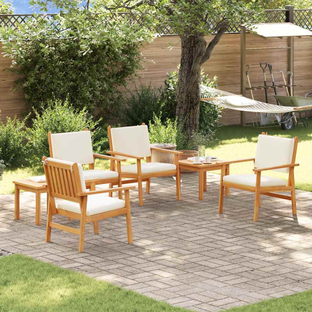 vidaXL Zestaw Sof na Ogród 6 pcs Brązowy Lite Drewno Akacji