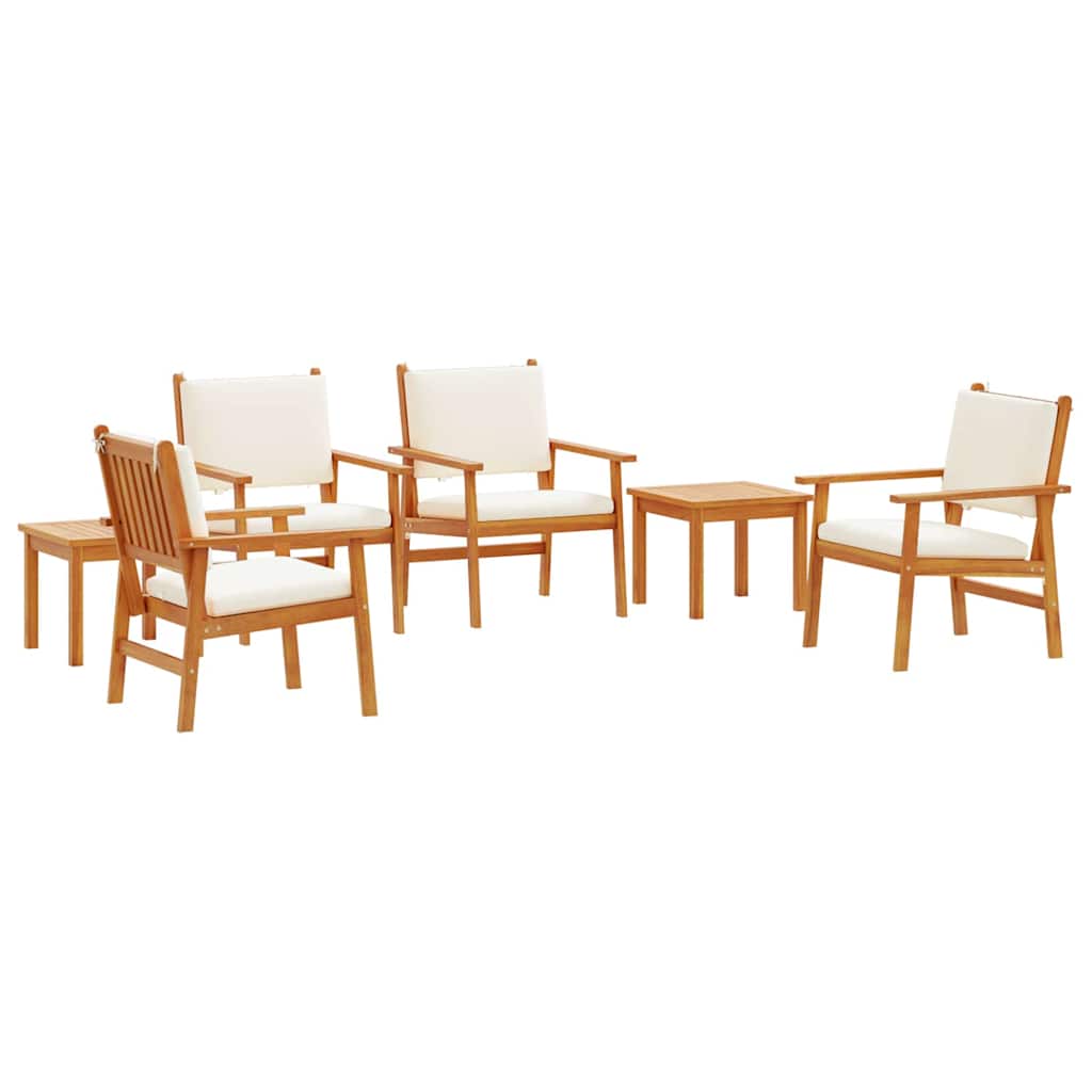 vidaXL Zestaw Sof na Ogród 6 pcs Brązowy Lite Drewno Akacji