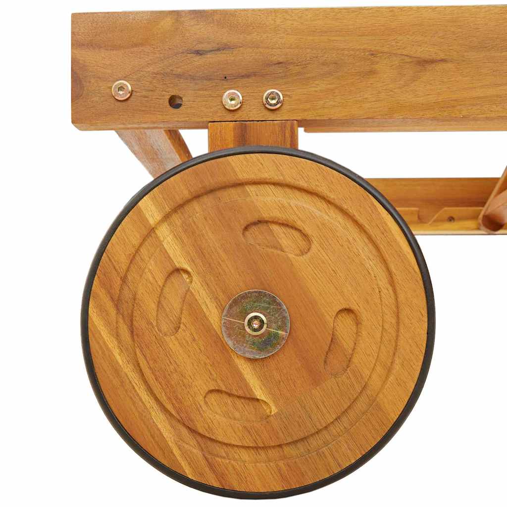 vidaXL Leżak 2 pcs Czerwony 200 x 67 x 84 cm Lite Drewno Akacji