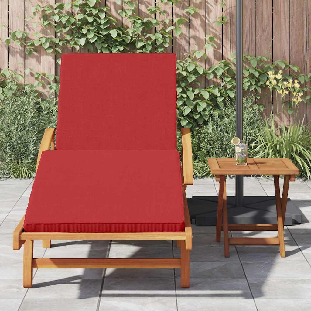 vidaXL Leżak 2 pcs Czerwony Lite Drewno Akacji