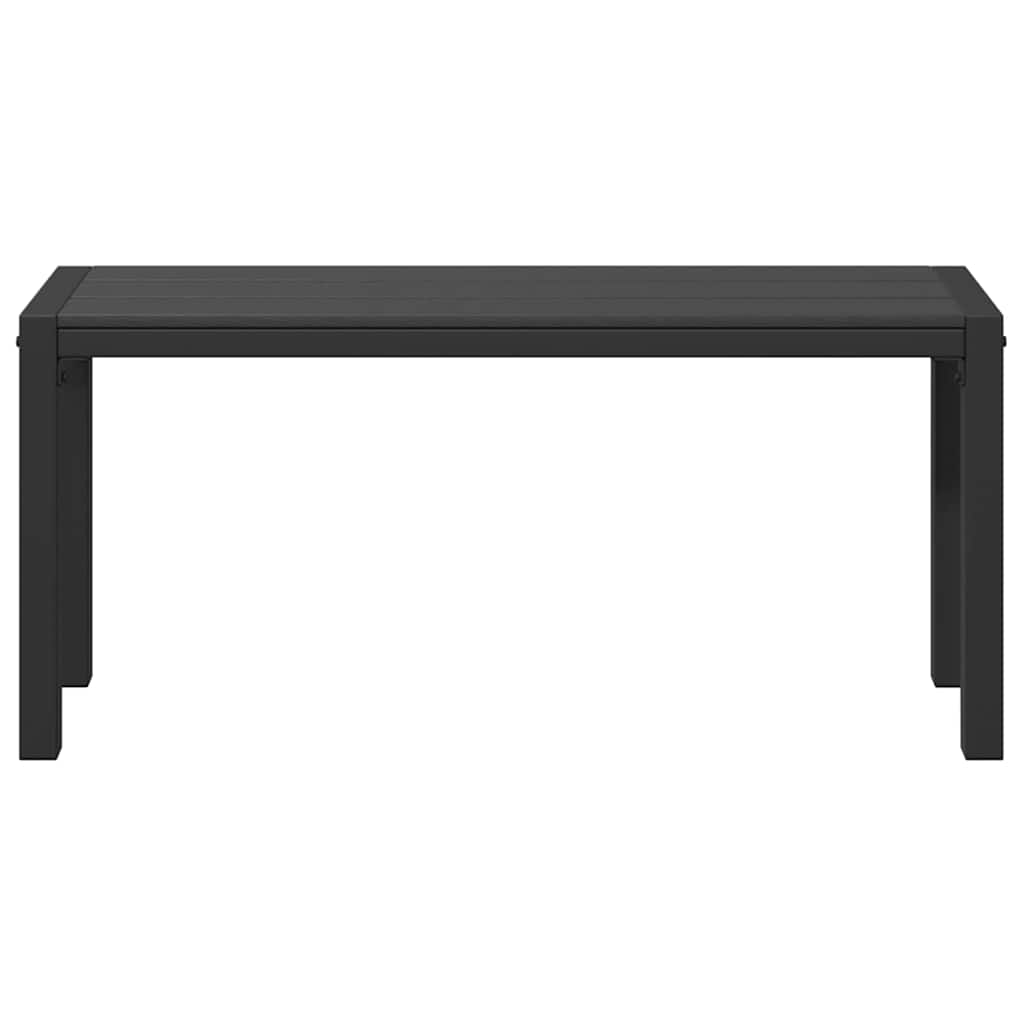 vidaXL Ławka ogrodowa Czarny 100 x 28 x 45cm Stal
