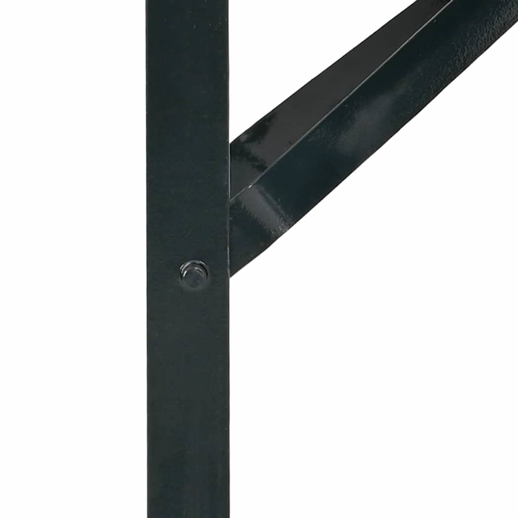 vidaXL Noga stołu piwnego 2 pcs Czarny 39 x 3 x 75 cm