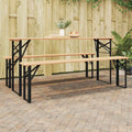 vidaXL Noga stołu piwnego 2 pcs Czarny 39 x 3 x 75 cm