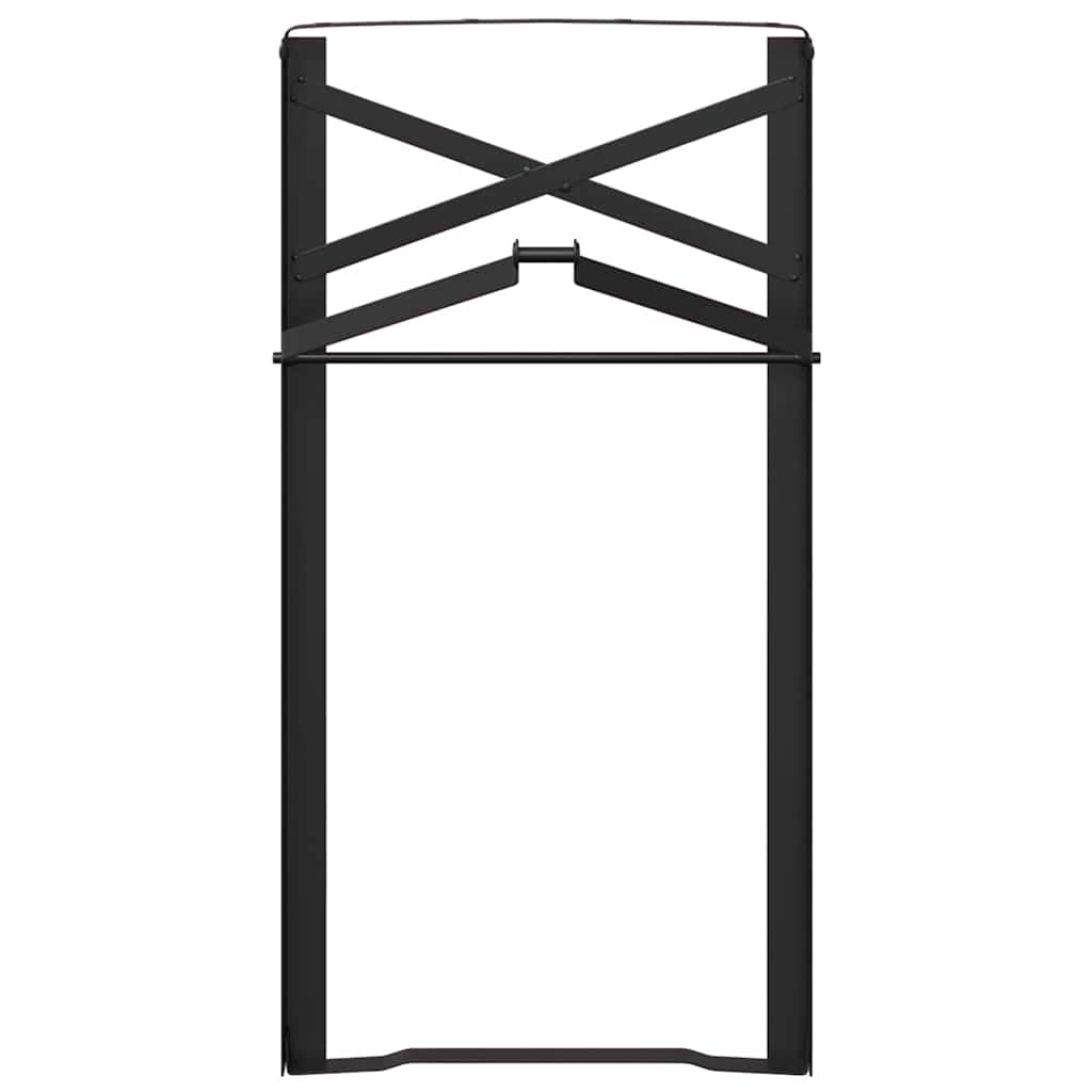 vidaXL Noga stołu piwnego 2 pcs Czarny 39 x 3 x 75 cm
