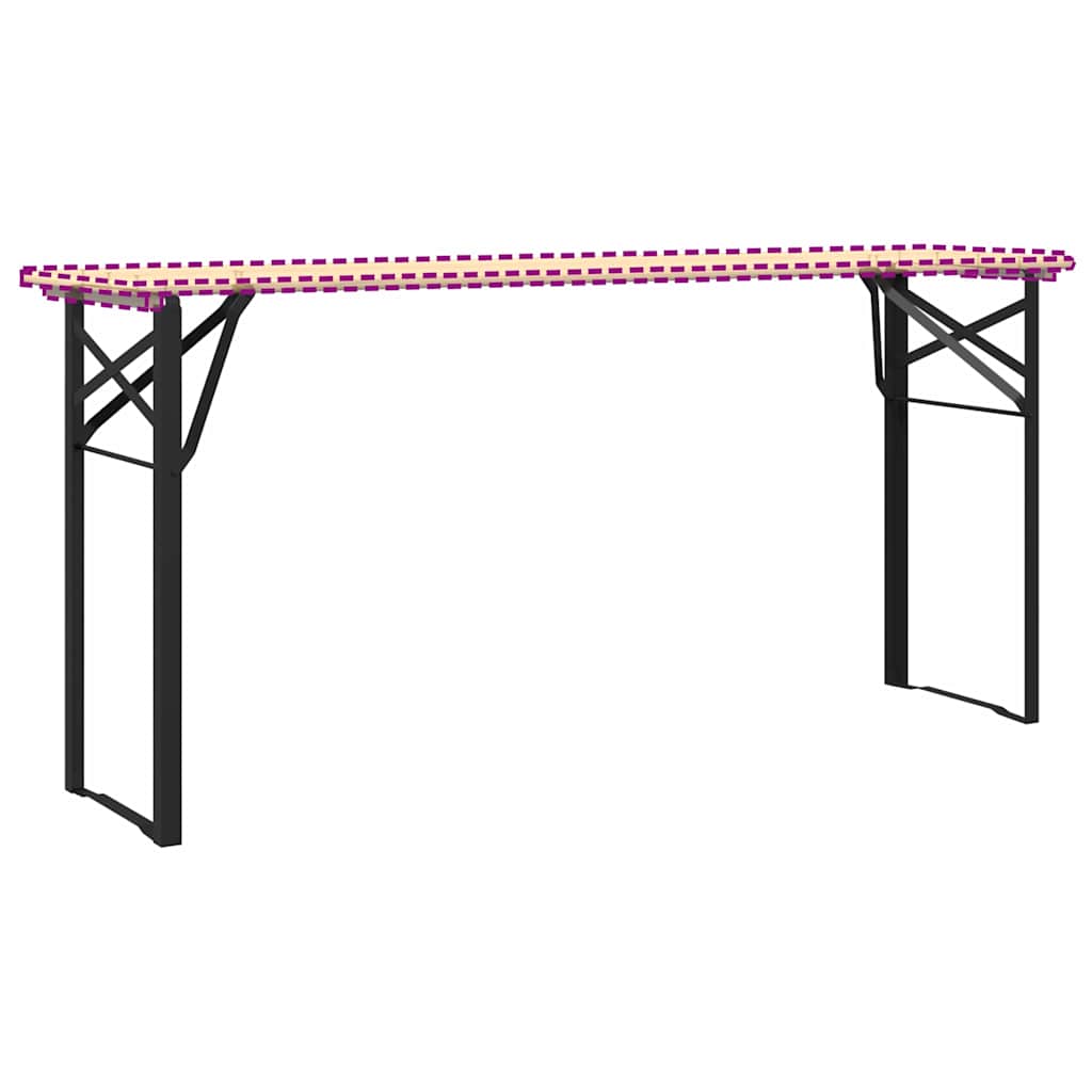 vidaXL Noga stołu piwnego 2 pcs Czarny 39 x 3 x 75 cm